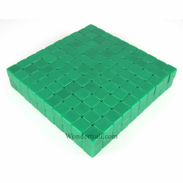 KOP01981 Green Blank Opaque Dice D6 16mm (5/8in) Bulk Pack of 200 (ONLINE ORDER ONLY)