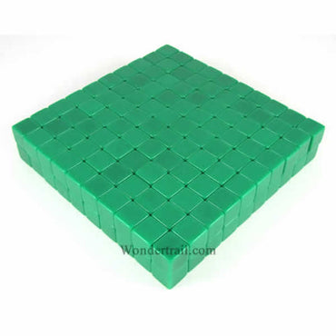 KOP01981 Green Blank Opaque Dice D6 16mm (5/8in) Bulk Pack of 200 (ONLINE ORDER ONLY)