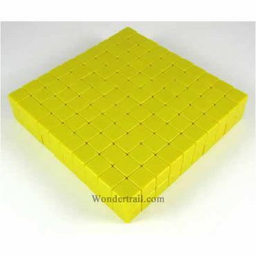 KOP01991 Yellow Blank Opaque Dice D6 16mm (5/8in) Bulk Pack of 200 (ONLINE ORDER ONLY)