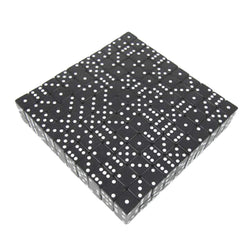 KOP02096 Black Opaque Dice White Pips D6 19mm (3/4in) Bulk Pack of 200 (ONLINE ORDER ONLY)