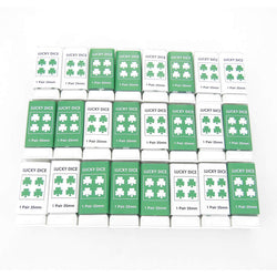 KOP03941 Lucky Dice Green White D6 25mm (1in) Pack of 24 pair of Dice (ONLINE ORDER ONLY)