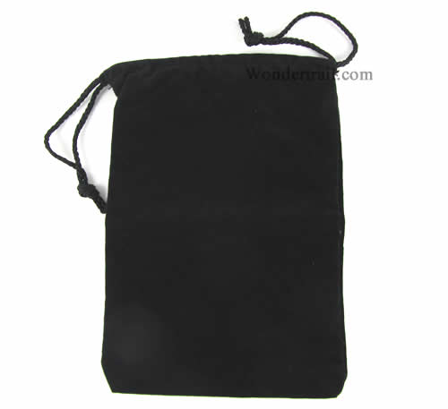 KOP04173 Black Large Cloth Dice Bag (6in x 9in) Koplow Games (ONLINE ORDER ONLY)
