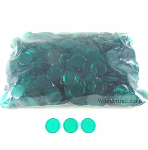KOP04281 Green Plastic Counting Sorting Chips 19MM (3/4in) Pack of 1000 (ONLINE ORDER ONLY)