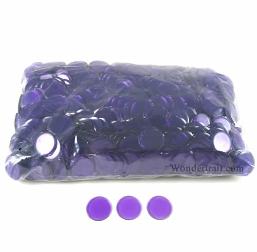 KOP04282 Purple Plastic Counting Sorting Chips 19MM (3/4in) Pack of 1000 (ONLINE ORDER ONLY)