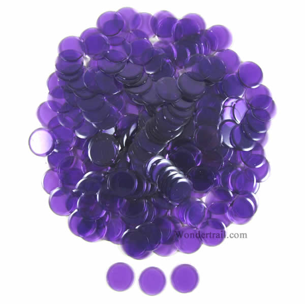 KOP04296 Purple Plastic Counting Sorting Chips 19MM (3/4in) Pack of 250 Koplow Games (ONLINE ORDER ONLY)
