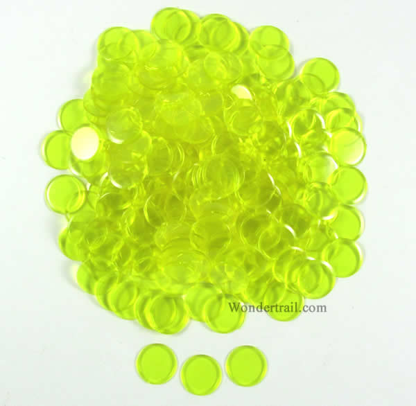 KOP04298 Yellow Plastic Counting Sorting Chips 19MM (3/4in) Pack of 250 Koplow Games (ONLINE ORDER ONLY)