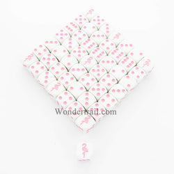 KOP04934 Flamingo Dice Opaque White with Pink Pips 16mm (5/8in) Bulk Pack of 50 Koplow Games (ONLINE ORDER ONLY)