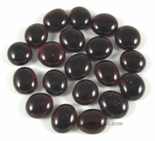 KOP05001 Amber Glass Gaming Stones 20ct Koplow Games (ONLINE ORDER ONLY)