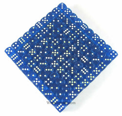 KOP05160 Blue Transparent Dice Glow in the Dark Pips D6 16mm Bulk Pack of 200 (ONLINE ORDER ONLY)