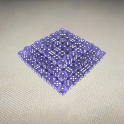 KOP05162 Purple Transparent Dice Glow in the Dark Pips D6 16mm Bulk Pack of 200 (ONLINE ORDER ONLY)