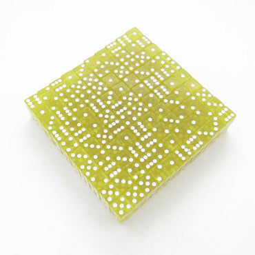 KOP05181 Yellow Transparent Dice White Pips D6 16mm Bulk Pack of 200 (ONLINE ORDER ONLY)