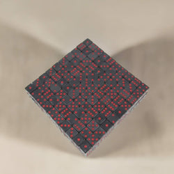 KOP05272 Charcoal Marbleized Dice Red Pips D6 16mm Bulk Pack of 200 (ONLINE ORDER ONLY)