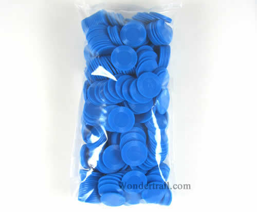KOP06993E500 Blue Mini Poker Chips Plastic 7/8in Bulk Approx. 500 (ONLINE ORDER ONLY)