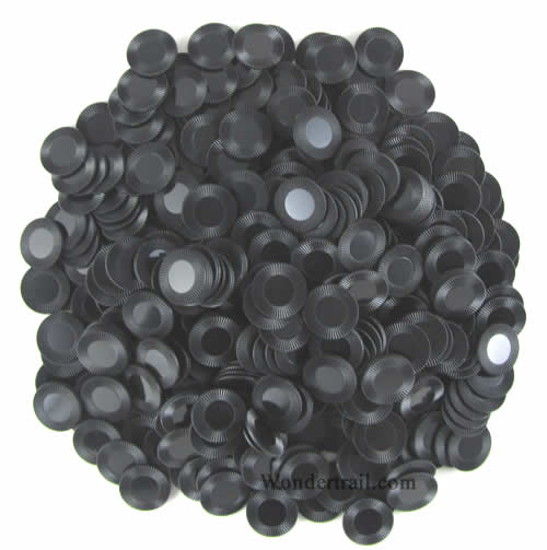 KOP07332E500 Black Mini Poker Chips Plastic 7/8in Bulk Approx. 500 (ONLINE ORDER ONLY)