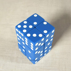 KOP08626 Blue Opaque Dice with White Pips D6 16mm (5/8in) Pack of 12 (ONLINE ORDER ONLY)