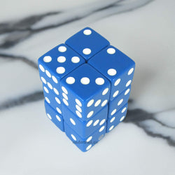 KOP08626 Blue Opaque Dice with White Pips D6 16mm (5/8in) Pack of 12 (ONLINE ORDER ONLY)
