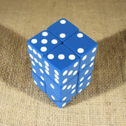 KOP08626 Blue Opaque Dice with White Pips D6 16mm (5/8in) Pack of 12 (ONLINE ORDER ONLY)
