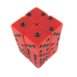 KOP08631 Red Opaque Dice with Black Pips D6 16mm (5/8in) Pack of 12 (ONLINE ORDER ONLY)