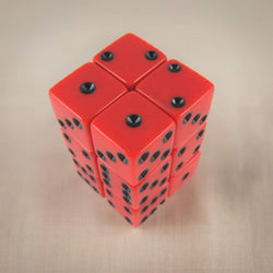 KOP08631 Red Opaque Dice with Black Pips D6 16mm (5/8in) Pack of 12 (ONLINE ORDER ONLY)