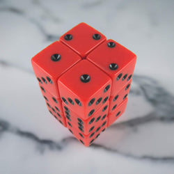 KOP08631 Red Opaque Dice with Black Pips D6 16mm (5/8in) Pack of 12 (ONLINE ORDER ONLY)