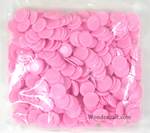 KOP09510E500 Pink Mini Poker Chips Plastic 7/8in Bulk Approx. 500 (ONLINE ORDER ONLY)
