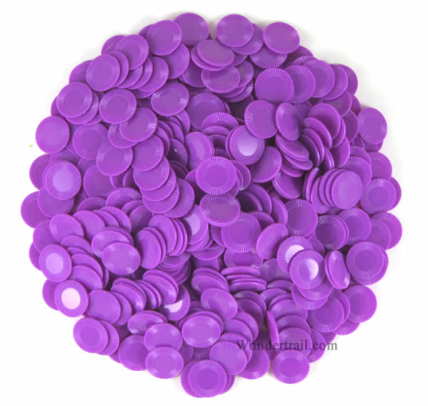 KOP09511E500 Purple Mini Poker Chips Plastic 7/8in Bulk Approx. 500 (ONLINE ORDER ONLY)