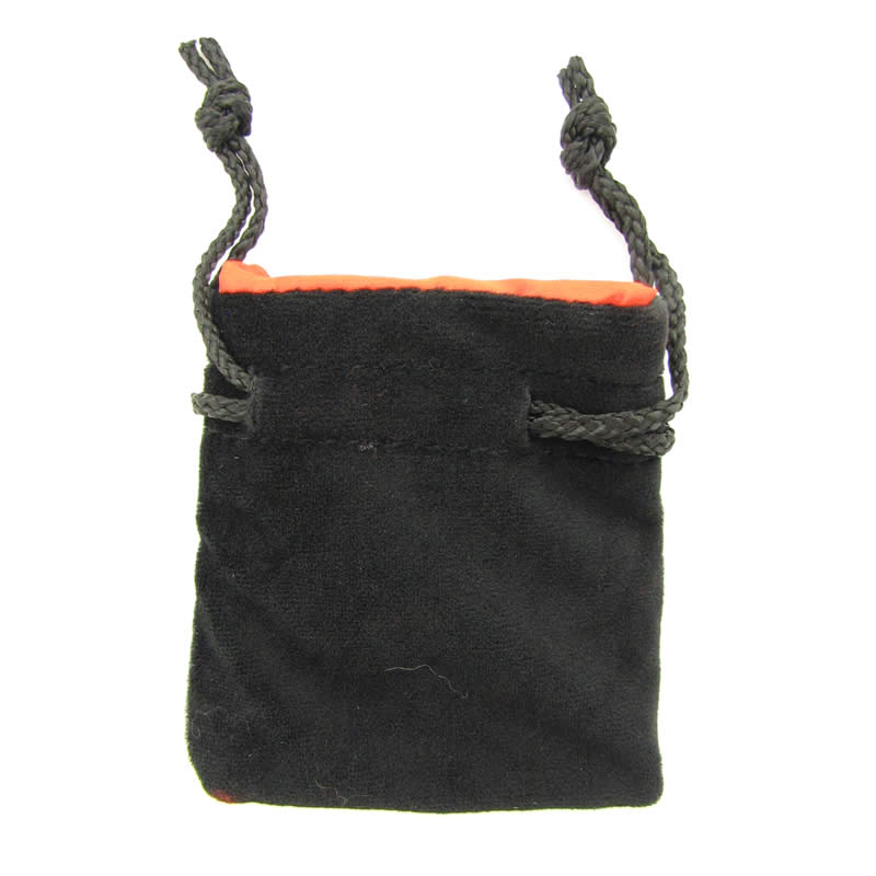 KOP09915 Black Velvet with Red Lining Small Dice Bag Koplow Games (ONLINE ORDER ONLY)