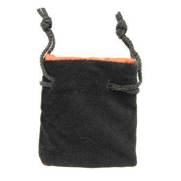 KOP09915 Black Velvet with Red Lining Small Dice Bag Koplow Games (ONLINE ORDER ONLY)
