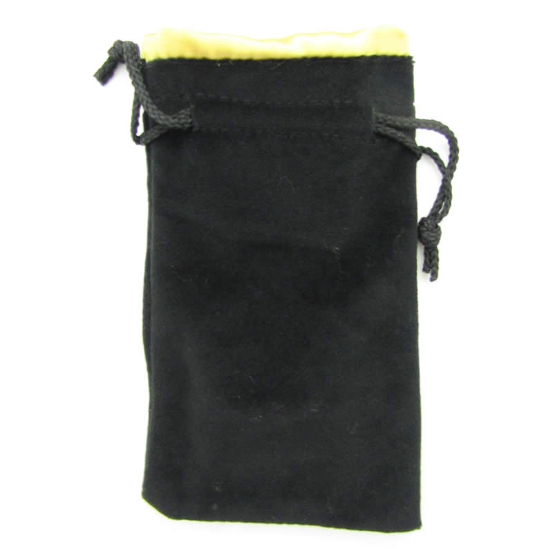 KOP09917 Black Velvet with Gold Lining Large Dice Bag Koplow Games (ONLINE ORDER ONLY)