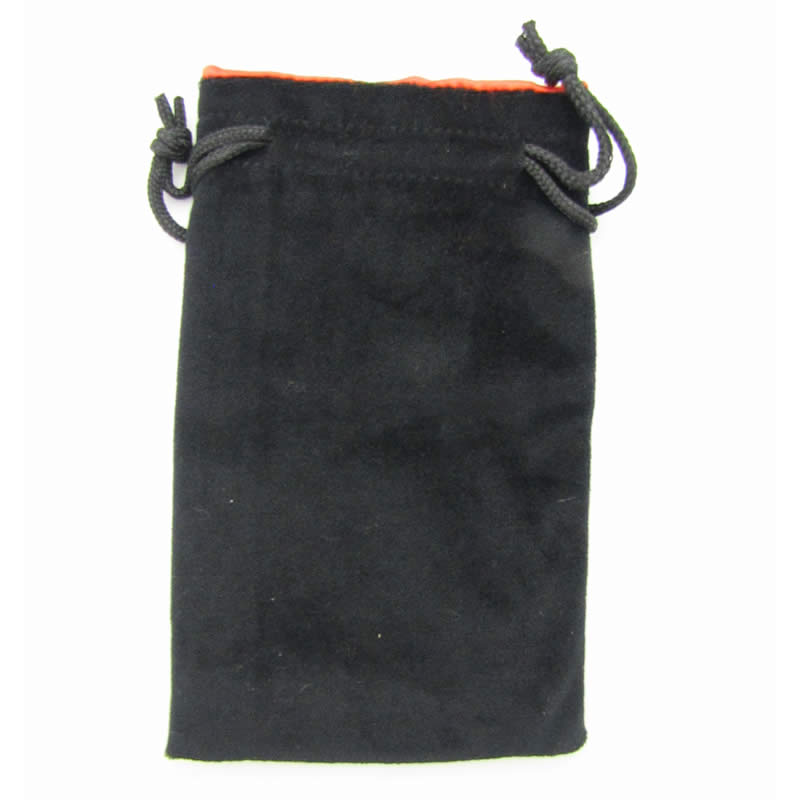 KOP09919 Black Velvet with Red Lining Large Dice Bag Koplow Games (ONLINE ORDER ONLY)