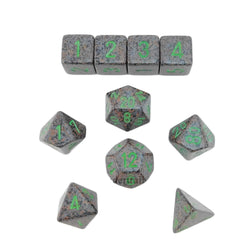 KOP09979 Earth Elemental Dice with Green Numbers 16mm (5/8in) Set of 10 (ONLINE ORDER ONLY)