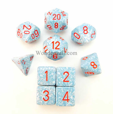 KOP09988 Air Elemental Dice with Red Numbers 16mm (5/8in) Set of 10 (ONLINE ORDER ONLY)