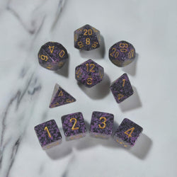 KOP09994 Hurricane Elemental Dice Gold Numbers 16mm (5/8in) Set of 10 (ONLINE ORDER ONLY)