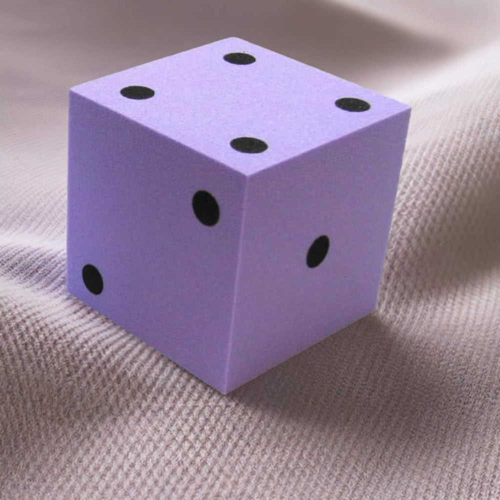 KOP10942 Purple Opaque Foam Die with Black Dots D6 50mm (2in) Pack of 1 Die (ONLINE ORDER ONLY)
