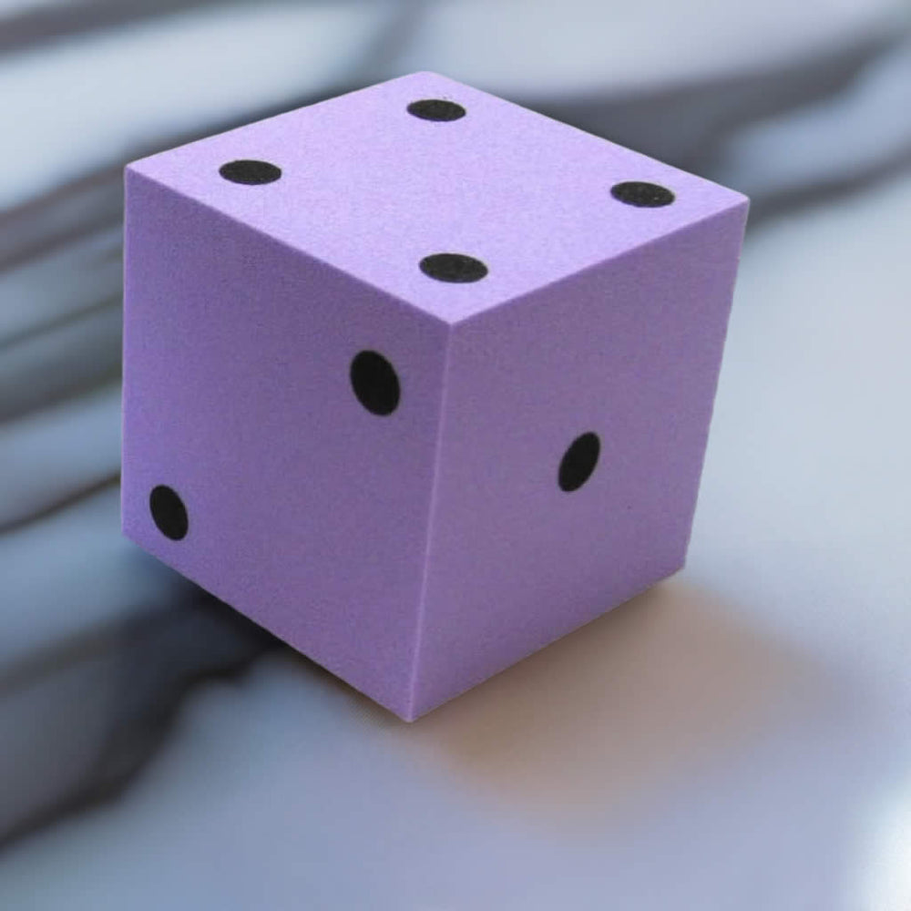 KOP10942 Purple Opaque Foam Die with Black Dots D6 50mm (2in) Pack of 1 Die (ONLINE ORDER ONLY)