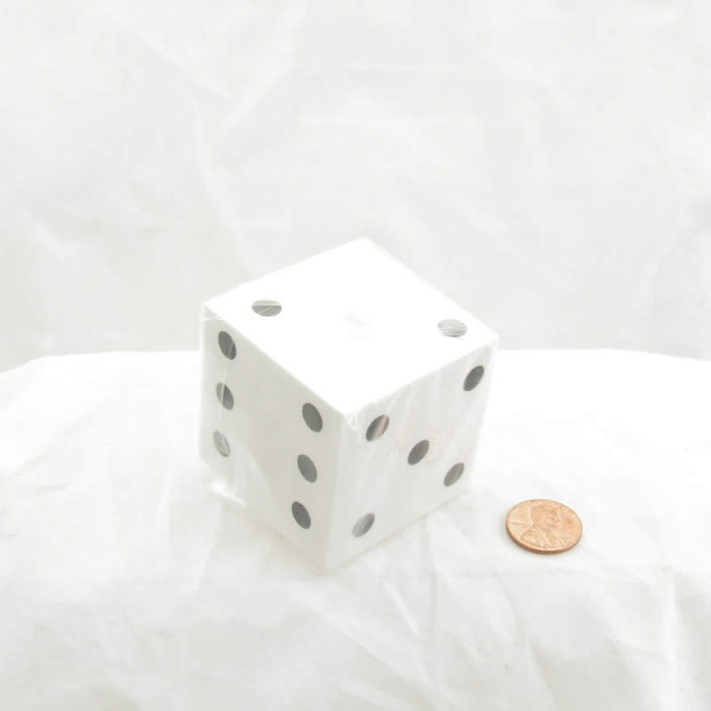 KOP10944 White Opaque Foam Die with Black Dots D6 50mm (2in) Pack of 1 (ONLINE ORDER ONLY)