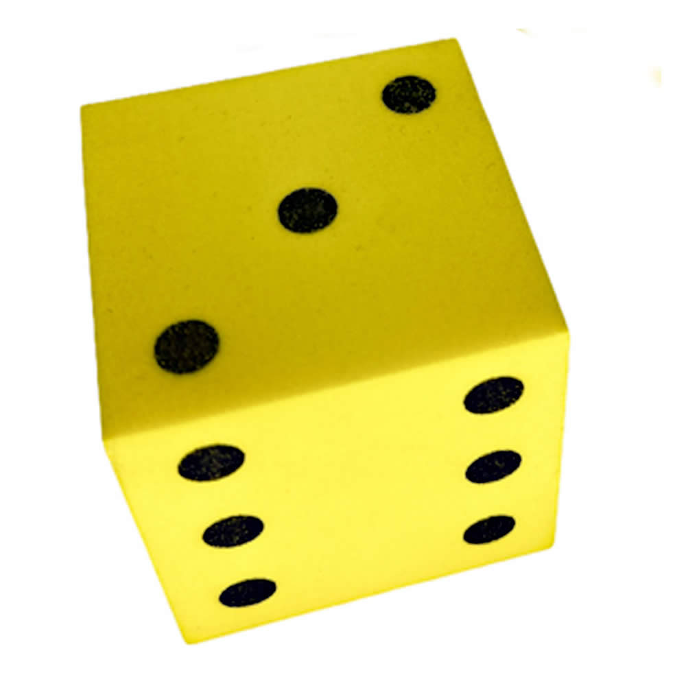 KOP10945 Yellow Opaque Foam Die Black Dots D6 50mm (2inin) Pack of 1 (ONLINE ORDER ONLY)