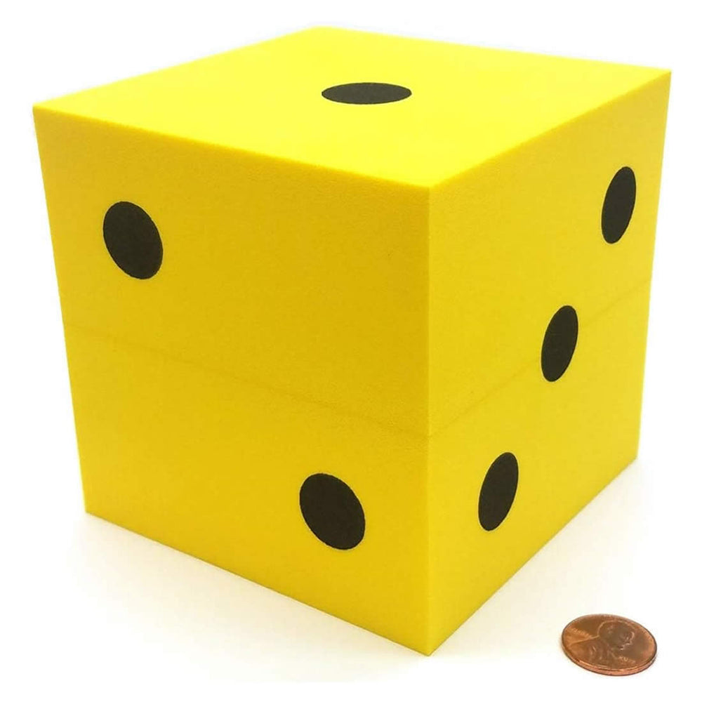 KOP10950 Yellow Opaque Foam Die Black Dots D6 100mm (4in) Pack of 1 (ONLINE ORDER ONLY)