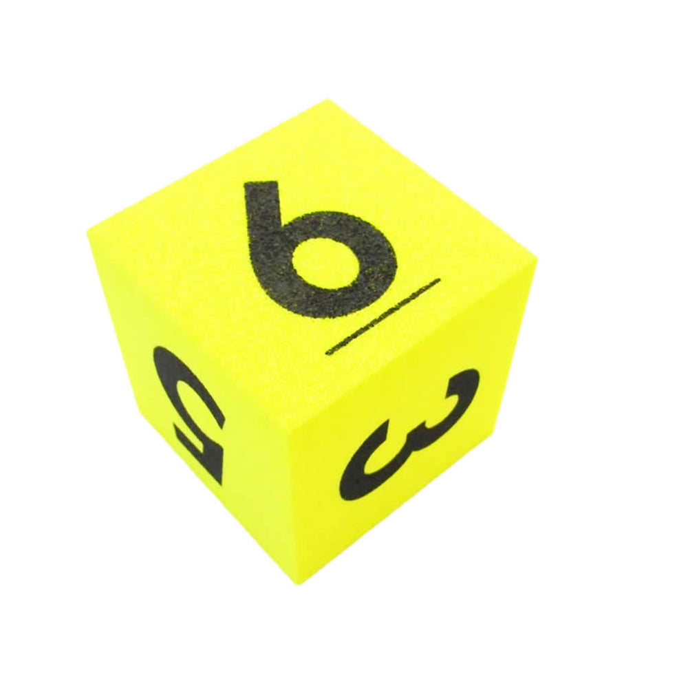 KOP10968 Yellow Opaque Foam Die Black Numbers D6 50mm Pack of 1 Die (ONLINE ORDER ONLY)