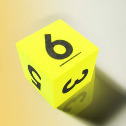 KOP10968 Yellow Opaque Foam Die Black Numbers D6 50mm Pack of 1 Die (ONLINE ORDER ONLY)