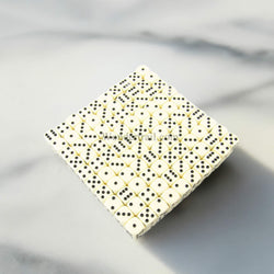 KOP11473 Ivory Opaque Dice Black Pips D6 16mm (5/8in) Bulk Pack of 200 (ONLINE ORDER ONLY)