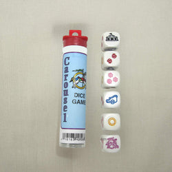 KOP12523 Carousel  Dice Game White Opaque D6 18mm (23/32in) (ONLINE ORDER ONLY)