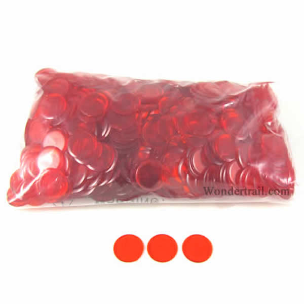 KOP12615 Orange Transparent Sorting Chips 19mm (3/4in) Pack of 1000 (ONLINE ORDER ONLY)