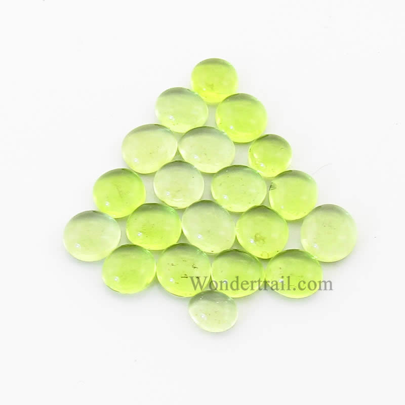 KOP12660 Yellow Transparent Glass Gaming Stones Pack of 20 (ONLINE ORDER ONLY)