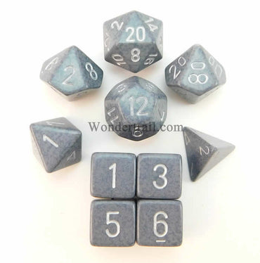 KOP13134 Hi Tech Elemental Dice with Silver Numbers Set of 10 Dice (ONLINE ORDER ONLY)