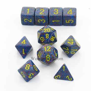 KOP13136 Twilight Elemental Dice with Yellow Numbers Set of 10 Dice (ONLINE ORDER ONLY)