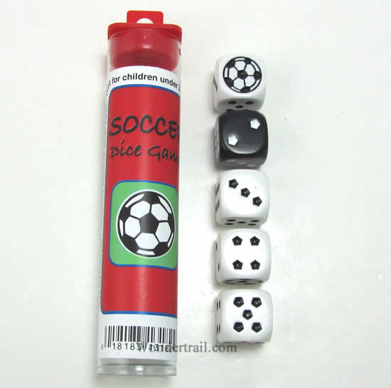 KOP13182 Soccer Dice Game D6 18mm (23/32in) Koplow Games (ONLINE ORDER ONLY)