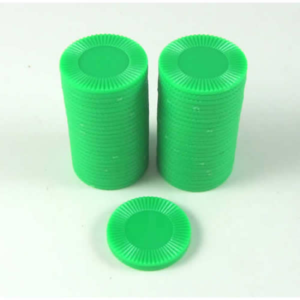 KOP13381 Green Mini Poker Chips 22mm (7/8in) Tube of 50 Koplow Games (ONLINE ORDER ONLY)