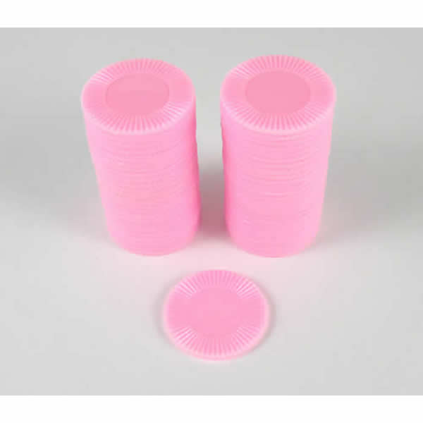 KOP13383 Pink Mini Poker Chips 22mm (7/8in) Tube of 50 Koplow Games (ONLINE ORDER ONLY)