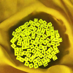 KOP14232 Assorted Math Foam Dice Yellow D6 25mm (1in) Bulk Pack of 100 Dice (ONLINE ORDER ONLY)
